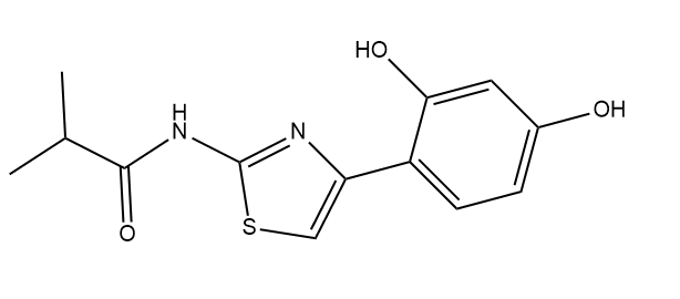 N-(4-(2,4-二羟基苯基)噻唑-2-基)异丁酰胺（肽安密多）